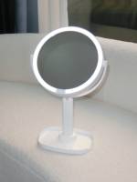 Miroir de maquillage de bureau Winway avec éclairage LED tricolore et commande tactile pour chambre à coucher