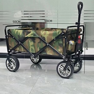 Customizable Portable Camping Cart Street Vending <b>Foldable</b> <b>Wagon</b> Hand-Pulled for Outdoor Car Manufactured Street Vending Cart - Product Image 3