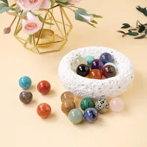 Wholesale Healing Natural Crystal Handmade Rose Quartz Little Ball Ornament Carved Crystal Mini Sphere For Decor