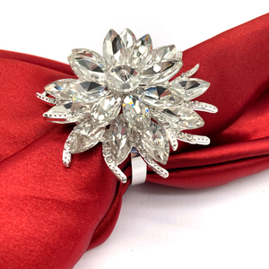 Tavolo di lusso Tovaglioli Rotonda Tovagliolo Fibbie Titolare Unico Modello di Loto Fiore Anello di Tovagliolo per la Decorazione di Nozze - Product Image 4