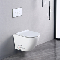 Toilette moderne personnalisée sans monture simple ronde suspendue au mur toilette suspendue au mur blanche cuvette wc suspendue au mur