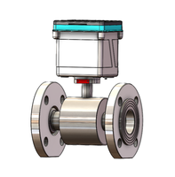 Compteur d'eau électromagnétique à aimant résiduel, bidirectionnel, en acier inoxydable, débitmètre à très faible consommation, qualité alimentaire PTFE