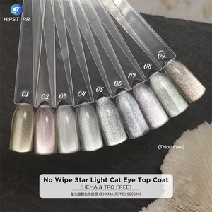 No Wipe Star Light Cat Eye Top Coat HEMA & TPO FREE Cat Eye Top Coat Gel Magnetic Top Coat Long Lasting Private Label - Product Image 4