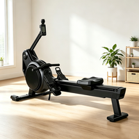 Rameur magnétique Air Rower, double résistance, cadre en acier, pliable, pédales réglables, moniteur numérique, batterie au lithium, pour la maison