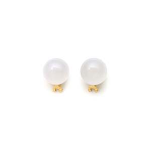 Pendientes de Perlas de 10 mm, Chapados en Oro PVD, Acero Inoxidable 316L, Joyería Sostenible y Resistente - Product Image 1