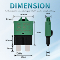 Disjoncteur miniature 12-24V CC E39 ATO ATC à profil bas, réinitialisable, boîtier plastique, montage en ligne, courbe BCD C pour automobile et camping-car