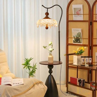 Lampadaire LED vintage en fer à spectre complet, rétro, avec télécommande à intensité variable pour salon, côté canapé, chambre à coucher, chevet