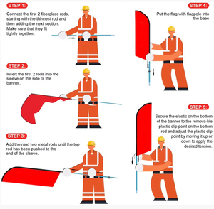 Nhà máy cung cấp hai mặt in chuyển nhiệt polyester và vải lông cờ với cơ sở hợp kim nhôm - Product Image 5