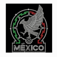 Transfert de strass pour ballon de football Mexique, design personnalisé