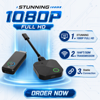 Kit Inalámbrico USB-C TX y HDMI RX Plug&Play, 164 pies 1080p, Transmite Video/Audio a TV/Monitor desde Teléfono/Laptop