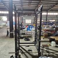 Máquina Smith Tres en Uno YG Fitness YG-A006, Máquina Multifuncional de Poleas Cruzadas para Uso Comercial, Pila de Pesas de 60 kg