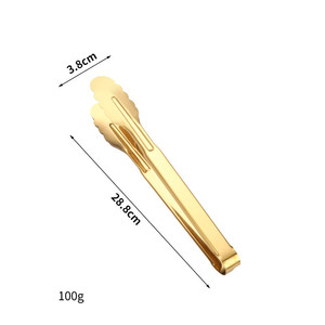 Wholesale Metal 201 Stainless Steel Long Food Clip Home Kitchen Cooking Steak Buffet Bread <strong>Serving</strong> <strong>Tongs</strong> - Product Image 6