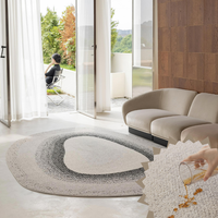 Tapis de prière moderne abstrait en polyester, fait à la machine, à poils coupés, réversible, adapté aux animaux domestiques, antimicrobien, antidérapant, avec dos en jute