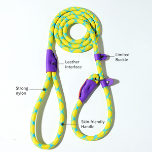 Conjunto de <span class=keywords><strong>collar</strong></span> de correa de perro y gato de nailon duradero para entrenamiento táctico de cuerda de plomo antideslizante fuerte con logotipo personalizado de lujo de fabricante - Product Image 2