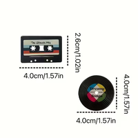 Ensemble d'aimants pour cassettes rétro 4 pièces, aimants pour réfrigérateur vintage, cadeau parfait pour tous les mélomanes