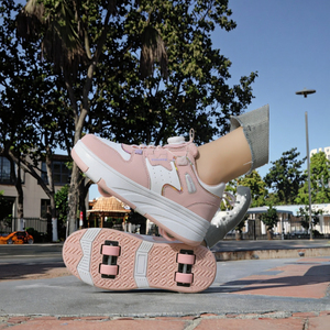 รองเท้าสเก็ตสี่ล้อคุณภาพสูง ปรับได้ ใช้ได้ทั้งชายและหญิง เหมาะสำหรับการฝึกซ้อมกีฬาและสวมใส่ลำลอง พื้นรองเท้าตาข่าย ระบายอากาศได้ดี สวมใส่สบาย เหมาะสำหรับฤดูร้อนและฤดูใบไม้ผลิ - Product Image 2