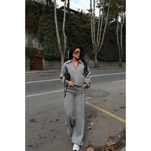 Conjunto de Chándal Cortavientos Transpirable con Detalles Rayados Ahumados, Estampado con Efecto Ácido, con Capucha, Tallas Grandes, para Maternidad, con Logo, para Invierno y Verano - Product Image 2