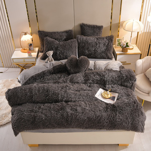 Ultra Soft <strong>Duvet</strong> <strong>Cover</strong> Sets Shaggy Rabbit Plush <strong>Duvet</strong> <strong>Cover</strong> Faux Fur Bedding Luxury Winter <strong>Fluffy</strong> Bedding Set Wholesale - Product Image 6
