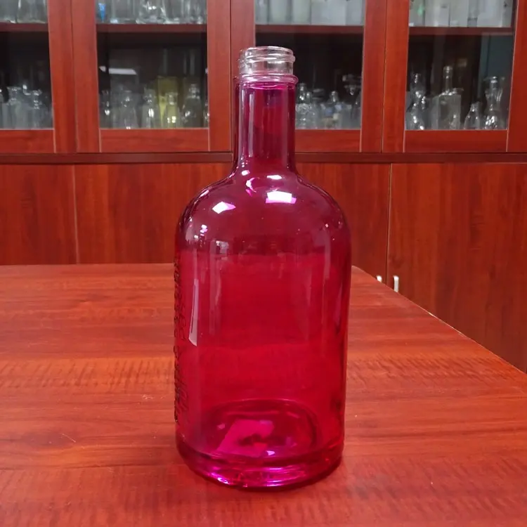 Vida üst özel pembe boyalı likör ruhu 500ml 50cl cam şişeler
