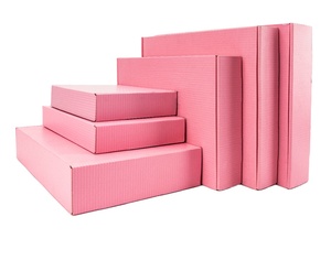 Caja <span class=keywords><strong>de</strong></span> cartón con forma <span class=keywords><strong>de</strong></span> avión con acabado mate rosa con lámina dorada <span class=keywords><strong>para</strong></span> almacenar regalos, gafas, billeteras, pegatinas, ropa, manualidades, líquidos - Product Image 2