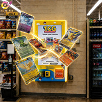 Máquina Expendedora de Cartas Coleccionables Inteligente, Montada en la Pared, con Control Remoto y Lector de Tarjetas para Pokémon y Juegos de Cartas Deportivas