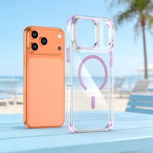 Magnetic Transparent Phone Case for iPhone 17 Pro Max TPU <b>PC</b> Shockproof Cover <b>Wireless</b> Charging Case - Product Image 6