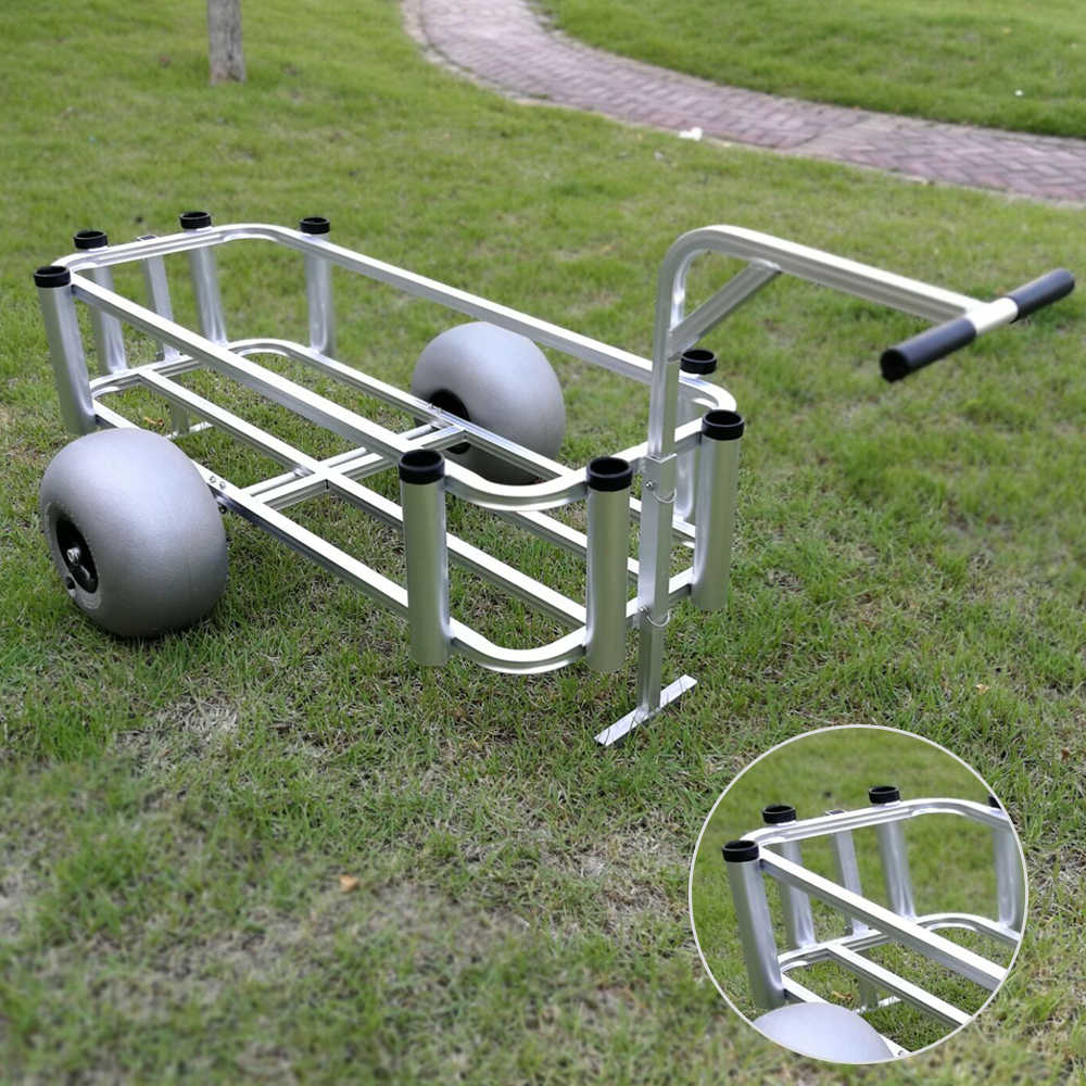 Легкая уличная походная рыболовная тележка со стальной рамой, многофункциональная простая в использовании рыболовная пляжная тележка для продажи