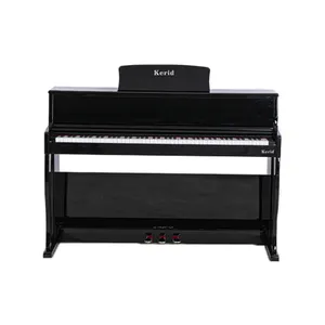 नए उत्पाद कीबोर्ड स्टैंड संगीत उपकरण लकड़ी के काले कीबोर्ड 88 कुंजी भारित डिजिटल पियानो तीन-पेडल इलेक्ट्रिक पियानो