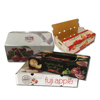Vente en gros Boîtes en papier ondulé pour fruits et légumes Emballage pour pommes poires bananes mangues grenades kiwis tomates