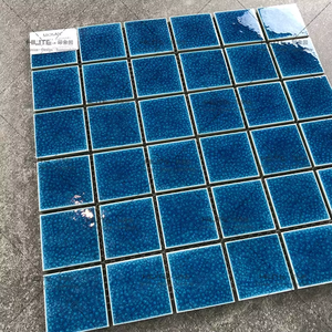 Mosaïque de verre bleu pour la décoration du fond de la piscine, mosaïque en gros - Product Image 3