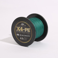 Ligne de pêche en PE X4 pour l'extérieur, 300 m, diverses couleurs, bobine multicolore, OEM personnalisé, 4 lignes de pêche tressées