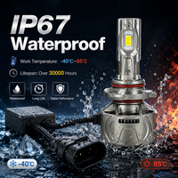 Ampoule de phare LED SFIDA KA5 100W 10000LM, ampoule de phare LED pour voiture H4 H7 H11 9005 9006, Plug and Play, refroidissement par ventilateur