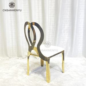 Meubles de salle à manger d'hôtel prix bon marché Restaurant chaise en acier inoxydable chaises de banquet élégantes d'hôtel - Product Image 3