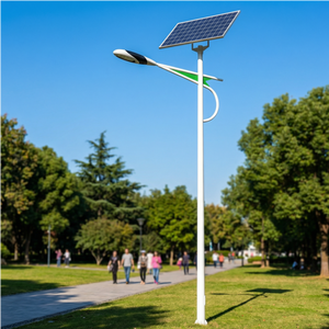Lampadaire <span class=keywords><strong>solaire</strong></span> LED à double bras HUADENG avec indice de protection IP65 et conception cantilever - Product Image 1