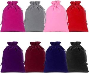 Custom Diy Christmas Birthday Party Wedding Gift Candy Earphones Black Velvet Small Pouch Bag <b>Drawstring</b> - Product Image 6