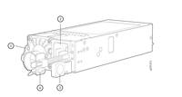 Catu Daya DC Juniper JNP-PWR2200-DC 2200-Watt Asli untuk MX304 Catu Daya DC Universal 2200W