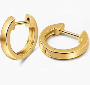 Dropshipping Huggie Hoops Stud Small Golden Earrings 3*16 Specifications 14K Gold Plated Cuff Earrings 2023