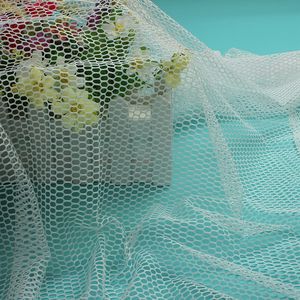 Tela de malla elástica con agujeros grandes de nailon 45D para forro de disfraces, bolso, carrito de bebé - Product Image 1