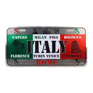 Custom Embossing Car License Plate Sublimation Aluminum Custom License Plate