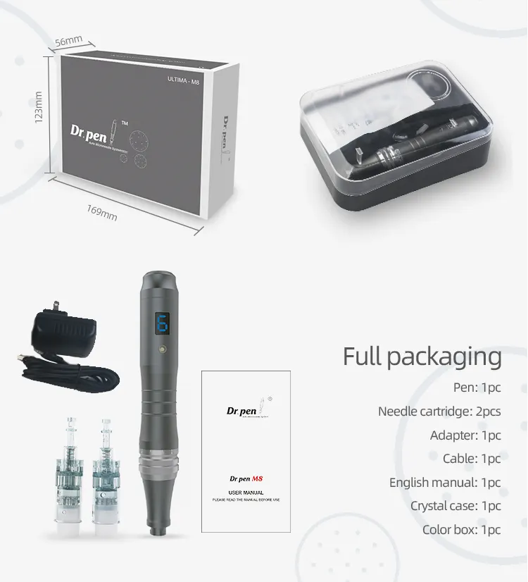En çok satan Dr.pen M8 Microneedling cihazı Microneedling kalem profesyonel güzellik ve bakım