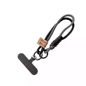 Estilo británico color contraste tejido teléfono móvil cordón corto portátil moda INS teléfono caso muñeca cuerda figura bolsa colgante - Product Image 3