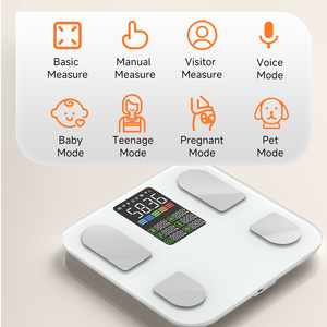 Battery Powered LCD Lớn Thông Minh quy mô kỹ thuật số phòng tắm cơ thể BMI Heart Rate Body Fat <span class=keywords><strong>Scale</strong></span> cá nhân có trọng lượng quy mô - Product Image 2