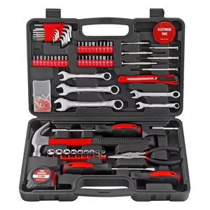 Nouvelle boîte à outils avec clés à fourche, 148 pièces, ensemble d'outils à main pour la réparation quotidienne - Product Image 1