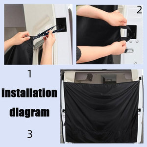 Car Sunshade Curtain Side <b>Window</b> <b>Shades</b> Solid Color Blackout Privacy Protection Rear Gear Buckle Installation Kvira - Product Image 3