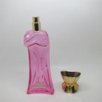 90ml vide d'approvisionnement D'usine Égyptien en gros type rose verre bouteille cosmétique avec bouchon doré