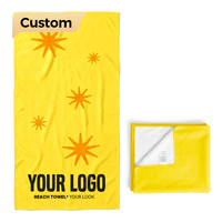 Serviettes de piscine promotionnelles personnalisées de haute qualité avec logo imprimé double face, serviettes de plage avec texte et logo personnalisés, serviettes cadeaux avec logo d'entreprise
