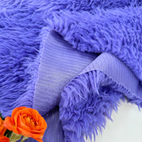 Vente en gros de tissu en fausse fourrure longue et super douce de haute qualité, couleur personnalisée, pour manteau/vêtement/couverture
