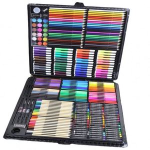 Boîte d'art pour dessin avec couleurs assorties personnalisées, pastels à l'huile, crayons de couleur, marqueurs, pinceaux, peinture à l'aquarelle, étui en PVC, DIY - Product Image 2