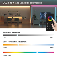 C210Z 4 Zone MESH Remote GroupSync Tuya Smart Zigbee Mini 24/48V Controlador de cambio de color Decoración Control de luz LED