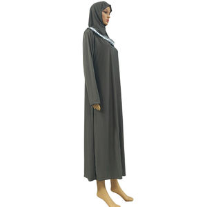Abaya de Ramadan en <span class=keywords><strong>dentelle</strong></span> pour femmes, Robe de prière, Hijab, Jilbab, Kaftan, Robe longue, vêtements islamiques, <span class=keywords><strong>Djellaba</strong></span> - Product Image 3
